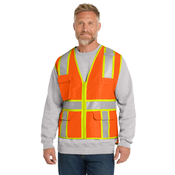 Ansi 107 Class 2 Surveyor Zippered Two Tone Vest Thumbnail